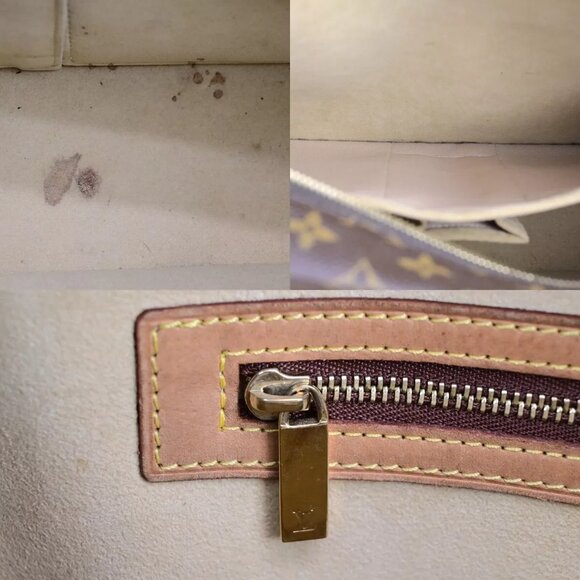 LOUIS VUITTON Logo Luco Shoulder Tote Bag Monogram Leather Brown - Picture 6 of 16